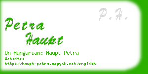 petra haupt business card